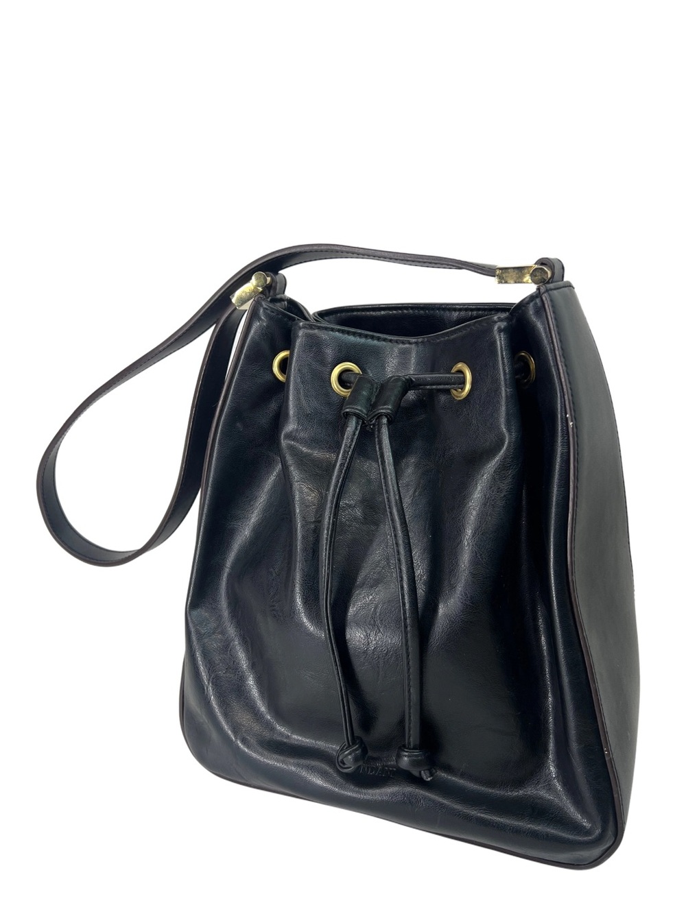 90s Mondani Black Bucket Shoulder Bag With Drawstring Closure - Picture 6 of 13